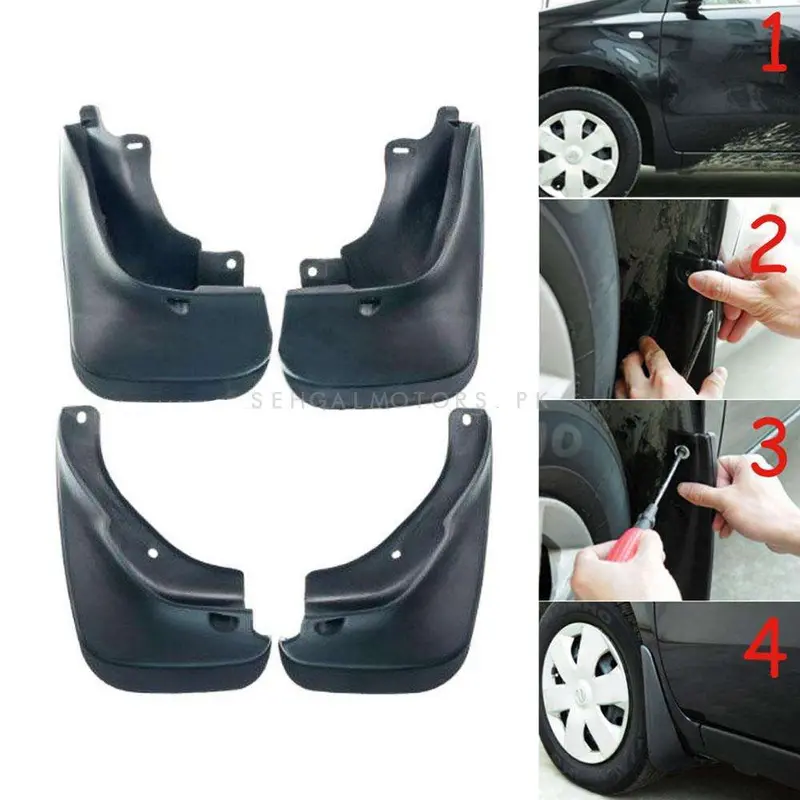 Toyota Corolla Mud Flap 4 Pcs - Model - 1994-2002 2