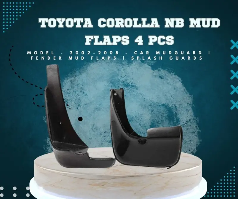 Toyota Corolla Mud Flaps 4 Pcs 2002 - 2008 - Car Mudguard | Fender Mud Flaps | Splash Guards 1