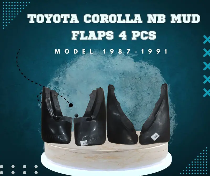 Toyota Corolla Mud Flaps 4 Pcs - Model 1987-1991 1