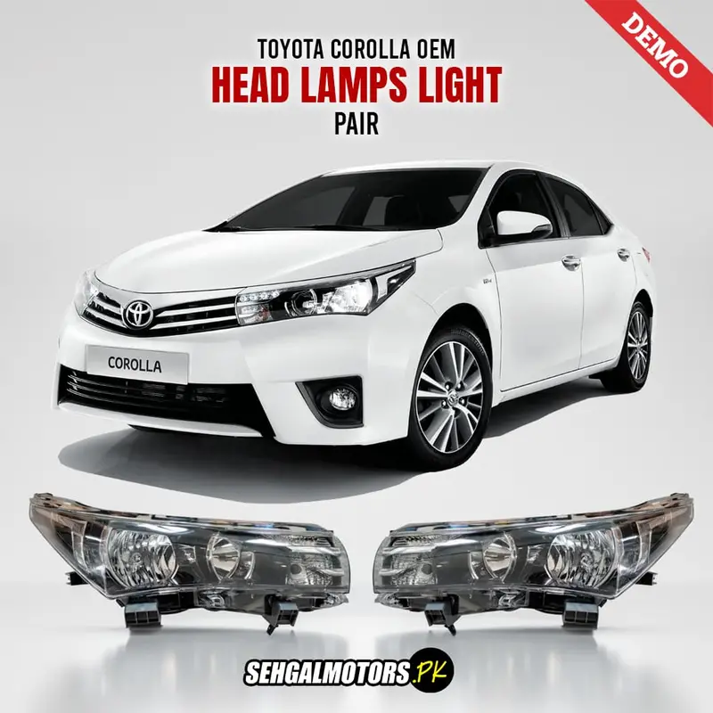 Toyota Corolla Oem Head Lamps Light Pair 1