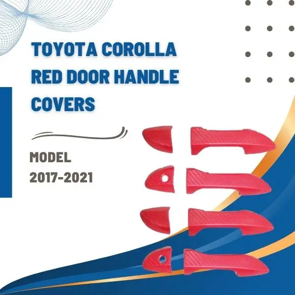 Toyota Corolla Red Door Handle Covers 2017 - 2021 1