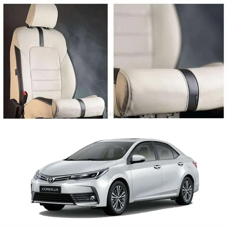 Toyota Corolla Seat Covers Type R Beige Black 2014 - 2021 1