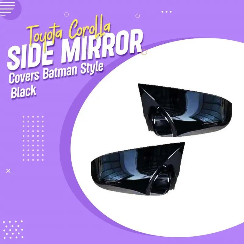 Toyota Corolla Side Mirror Covers Batman Style Black 2017 - 2022 1