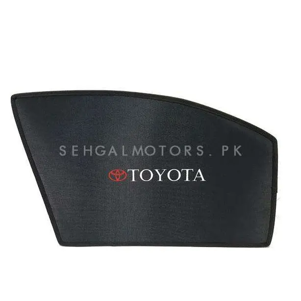 Toyota Corolla Side Sunshade With Logo - Model 1987-1991 - Sun Shade | Parda 1