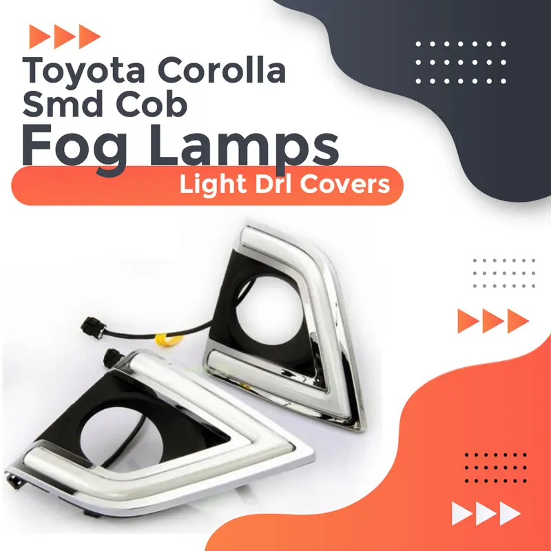 Toyota Corolla Smd Cob Fog Lamps Light Drl Covers 2014 - 2017 1