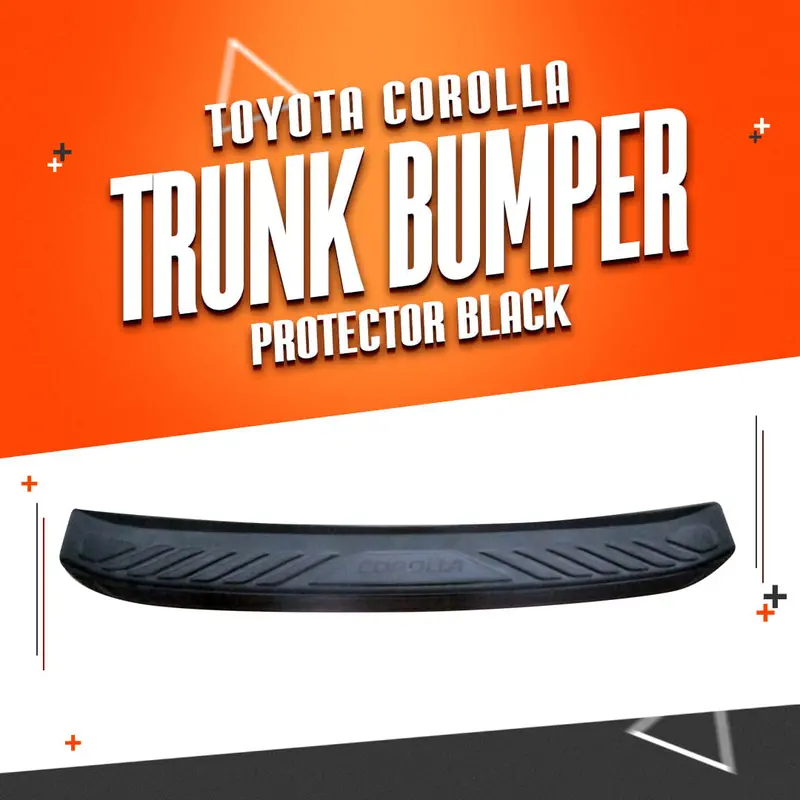 Toyota Corolla Trunk Bumper Protector Black Without Chrome 1