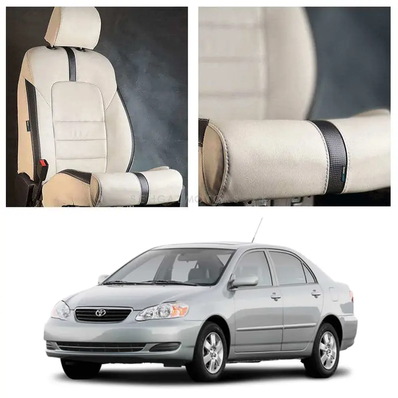 Toyota Corolla Type R Beige Black Seat Covers 2002 - 2008 1
