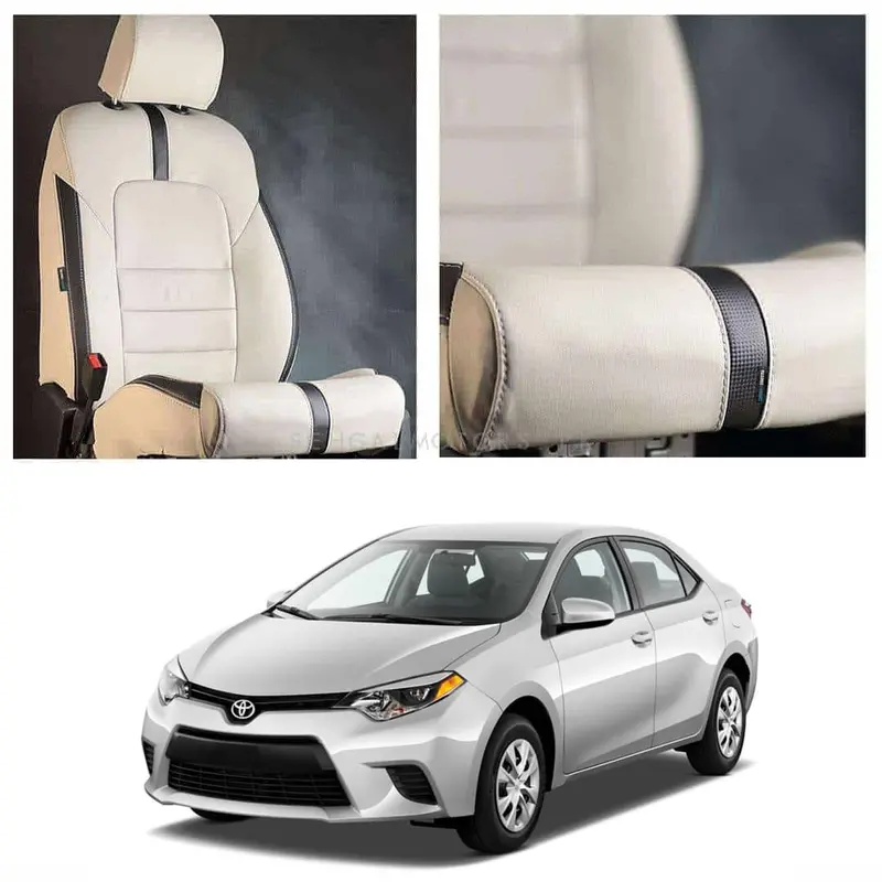Toyota Corolla Type R Beige Black Seat Covers 2008 - 2014 1