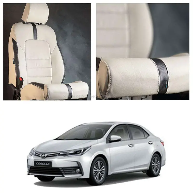Toyota Corolla Type R Beige Black Seat Covers 2014 - 2021 1