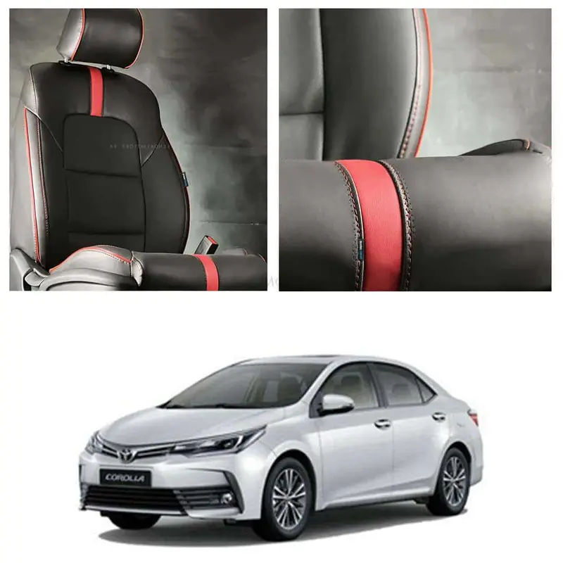 Toyota Corolla Type R Black Red Seat Covers 2014 - 2021 1