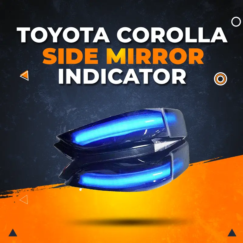 Toyota Corolla / Vitz Neon Side Mirror Indicator Smoke Blue 2017 - 2021 1