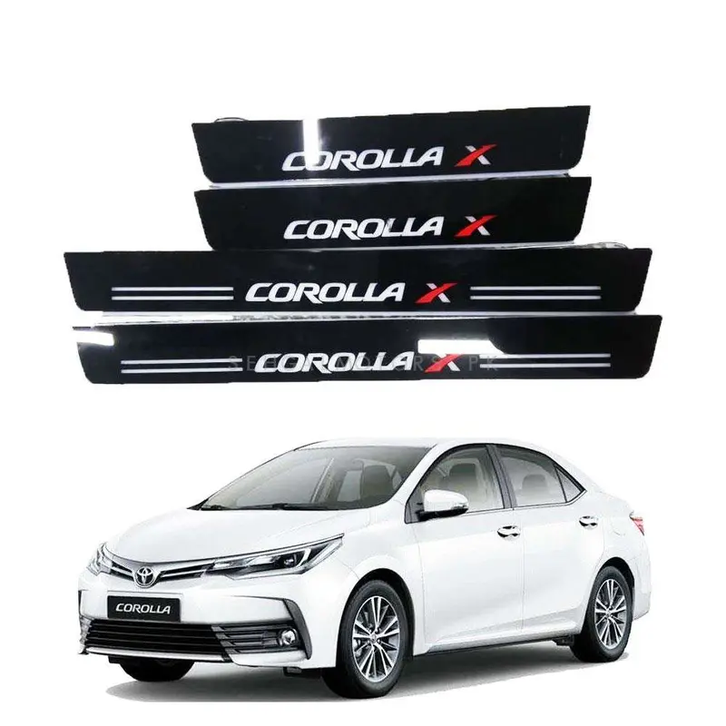 Toyota Corolla X Glass Led Sill Plates / Skuff Led Panels - Model 2017-2021 2