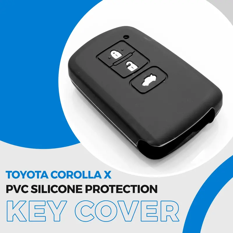 Toyota Corolla X Pvc Silicone Key Cover Black 2017 - 2022 1