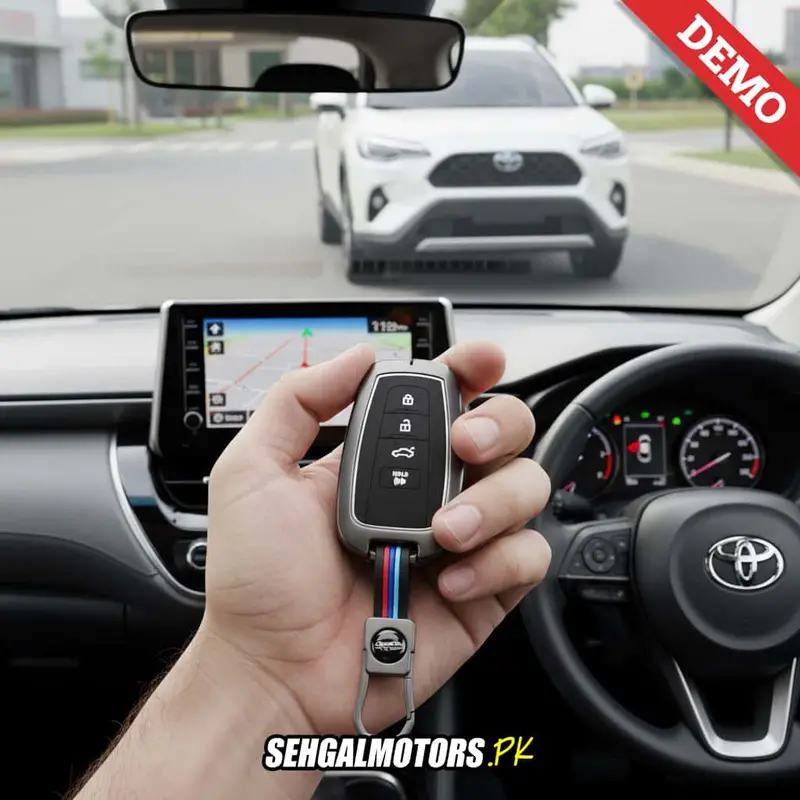 Toyota Cross Remote Metal Key Shell Case Cover 4 Buttons 2022 - 2025 - Replacement Casing 2