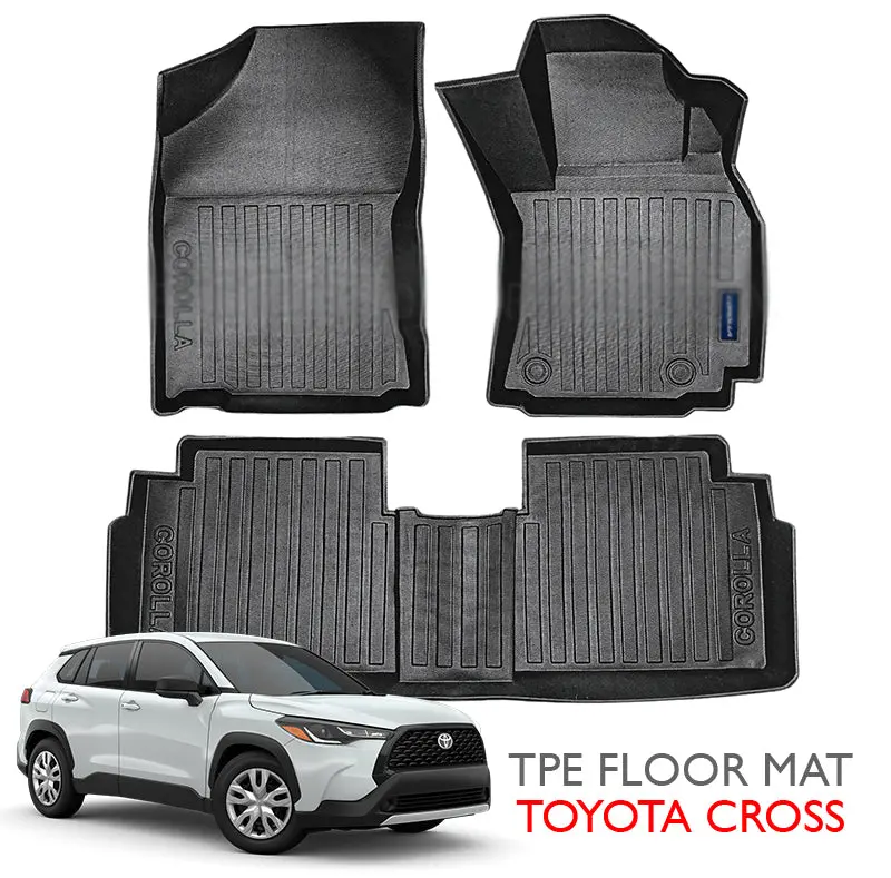 Toyota Cross Tpe Floor Mats 3Pcs (Black) Model 2024 1