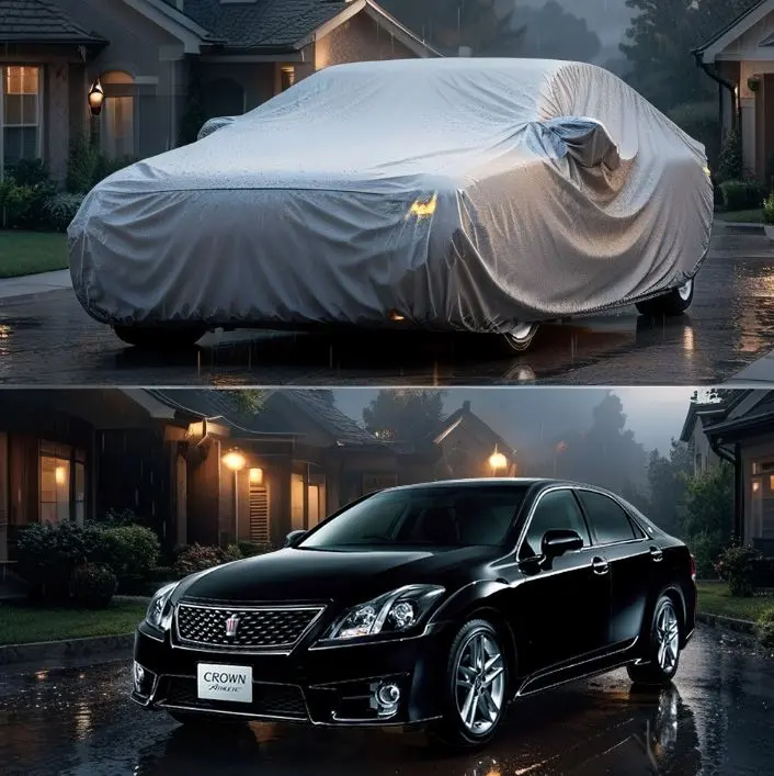 Toyota Crown Maximus Non Woven Car Top Cover 2008-2012 - - Scratchproof And Waterproof - Without Belt 1