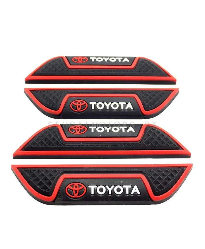 Toyota Door Guards Protector Black And Red - Edge Protection Anti-Scratch Buffer Strip 2