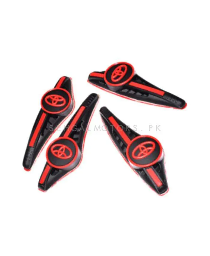 Toyota Door Guards Protector Red Black - Edge Protection Anti-Scratch Buffer Strip 2