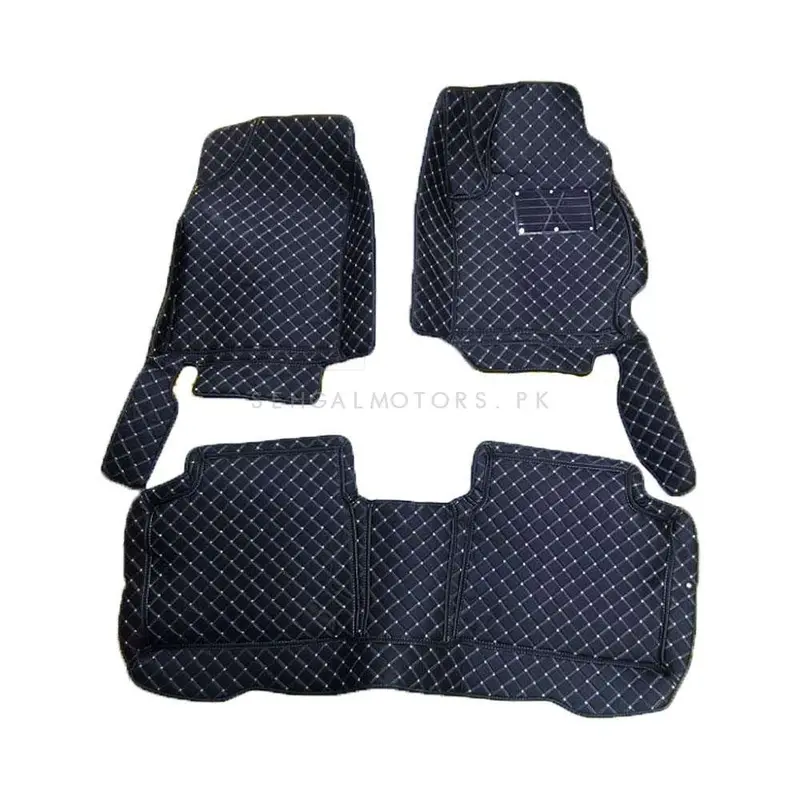 Toyota Fielder 7D Floor Mats - Black - 3 Pcs Set - Model 2012-2019 2