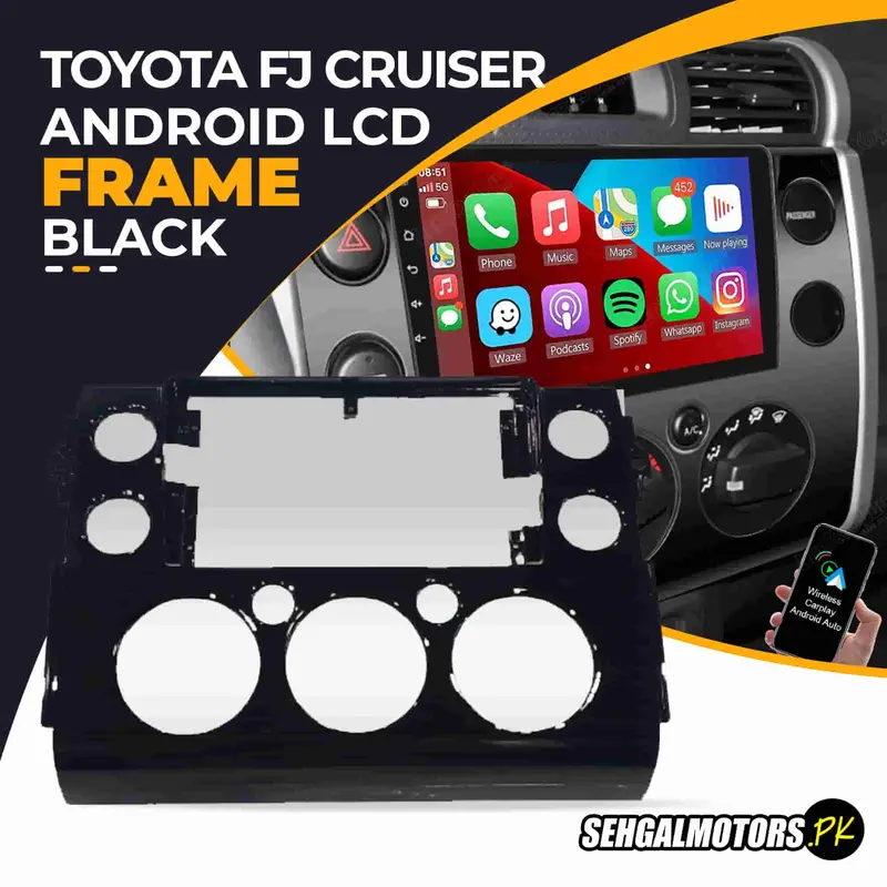 Toyota Fj Cruiser Android Lcd Frame With Grip Black Old Model 1