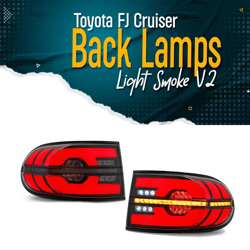 Toyota Fj Cruiser Back Lamps Light Smoke V2 2006 - 2022 1
