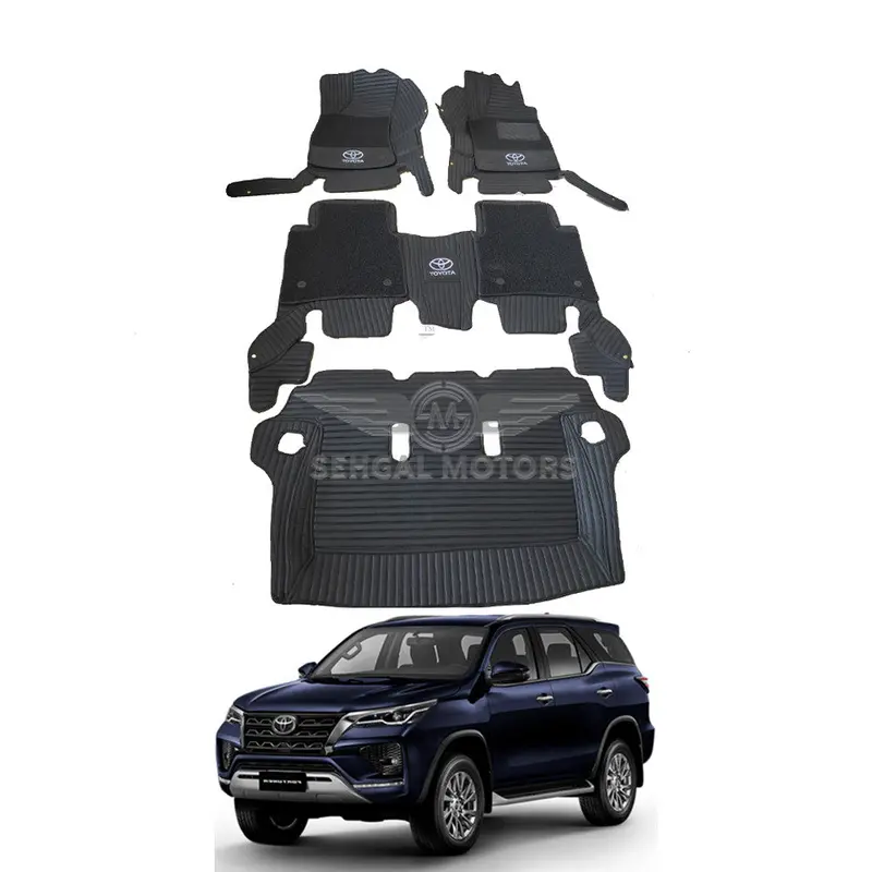 Toyota Fortuner 10D Floor Mats Black (7 Seater) 1