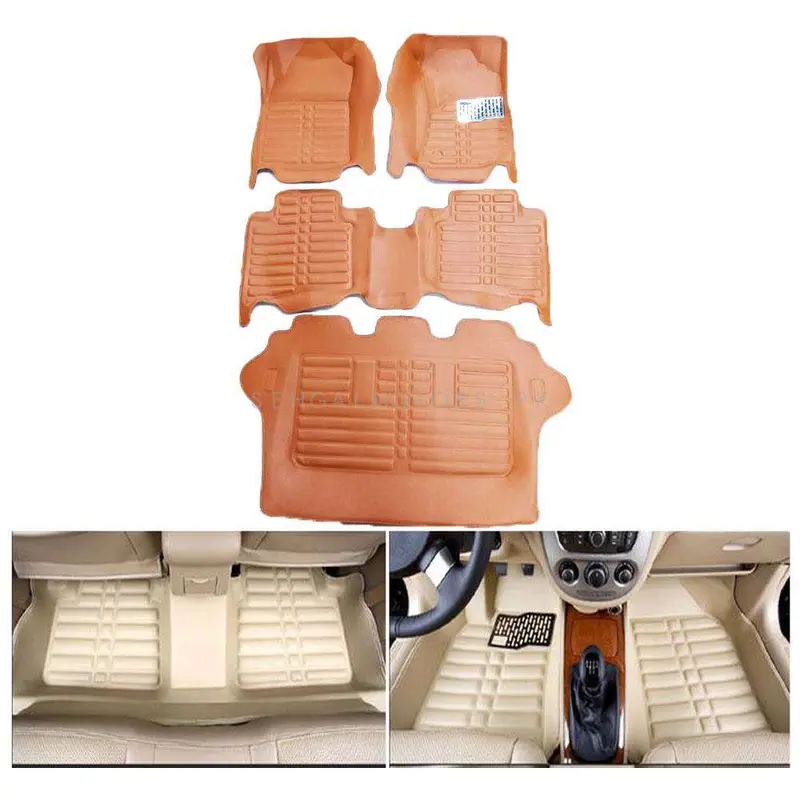 Toyota Fortuner 5D Custom Floor Mat Brown 4 Pcs 2016 - 2023 2