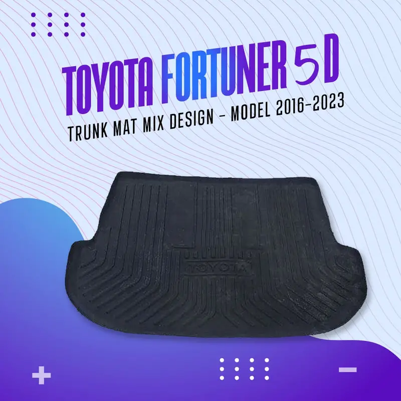 Toyota Fortuner 5D Tpe Complete Trunk Mat Mix Design 2016 - 2023 1