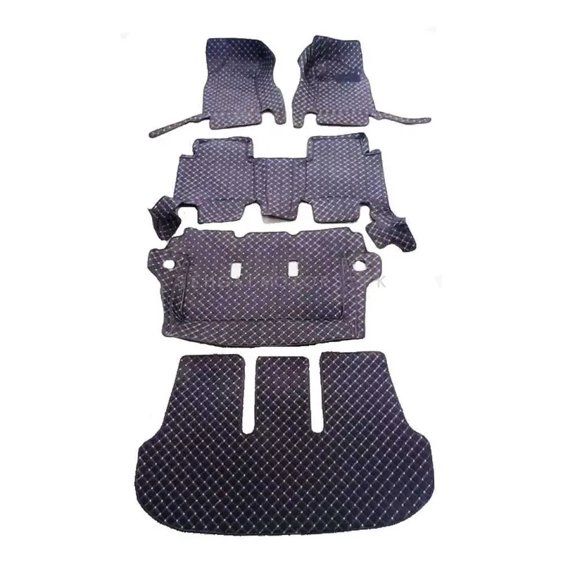 Toyota Fortuner 7D Floor Mats - Black -5 Pcs Set 2016 - 2021 2