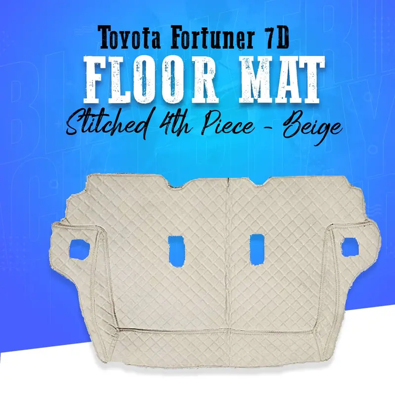 Toyota Fortuner 7D Stitched Floor Mat 4Th Piece - Beige 2016 - 2021 1