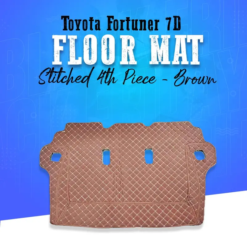 Toyota Fortuner 7D Stitched Floor Mat 4Th Piece - Brown 2016 - 2021 1