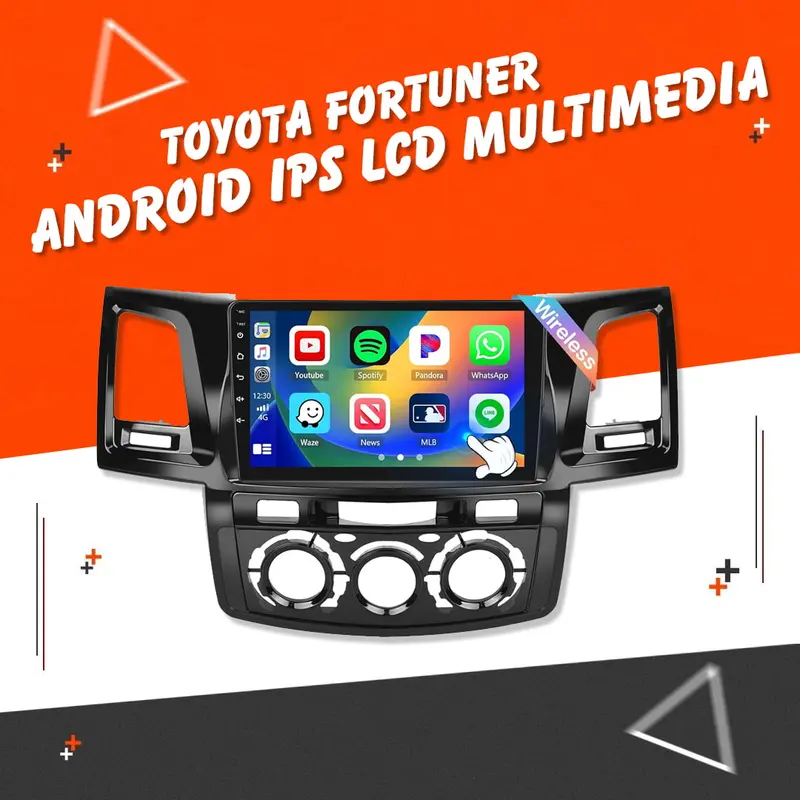 Toyota Fortuner Android Lcd Black 9 Inches 2013 - 2016 1
