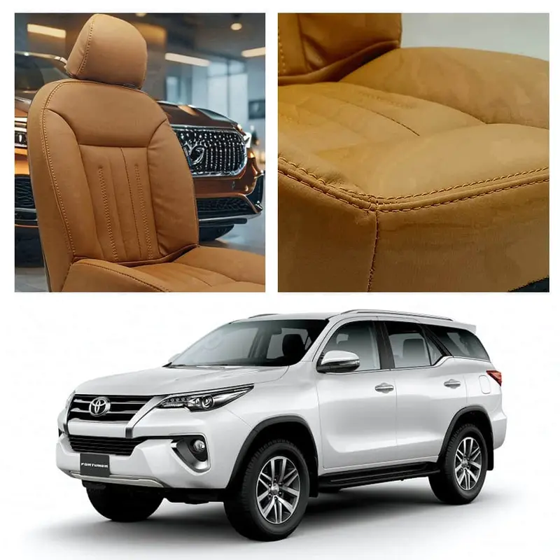 Toyota Fortuner Audi Design Brown Seat Covers 2016-2021 2016 - 2021 1