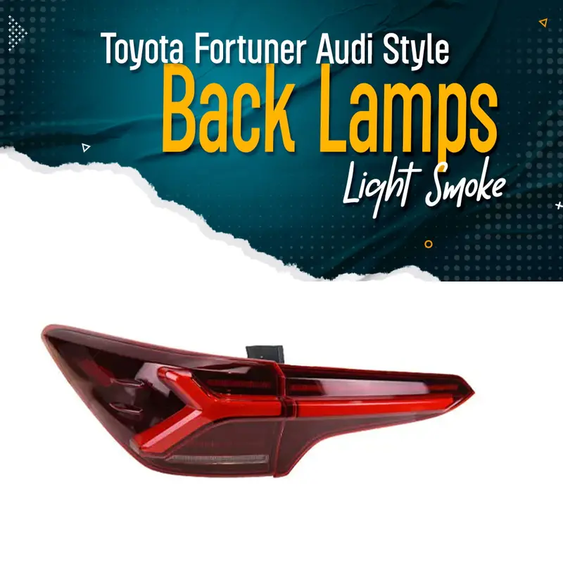 Toyota Fortuner Audi Style Back Lamps Light Smoke 2016 - 2024 1
