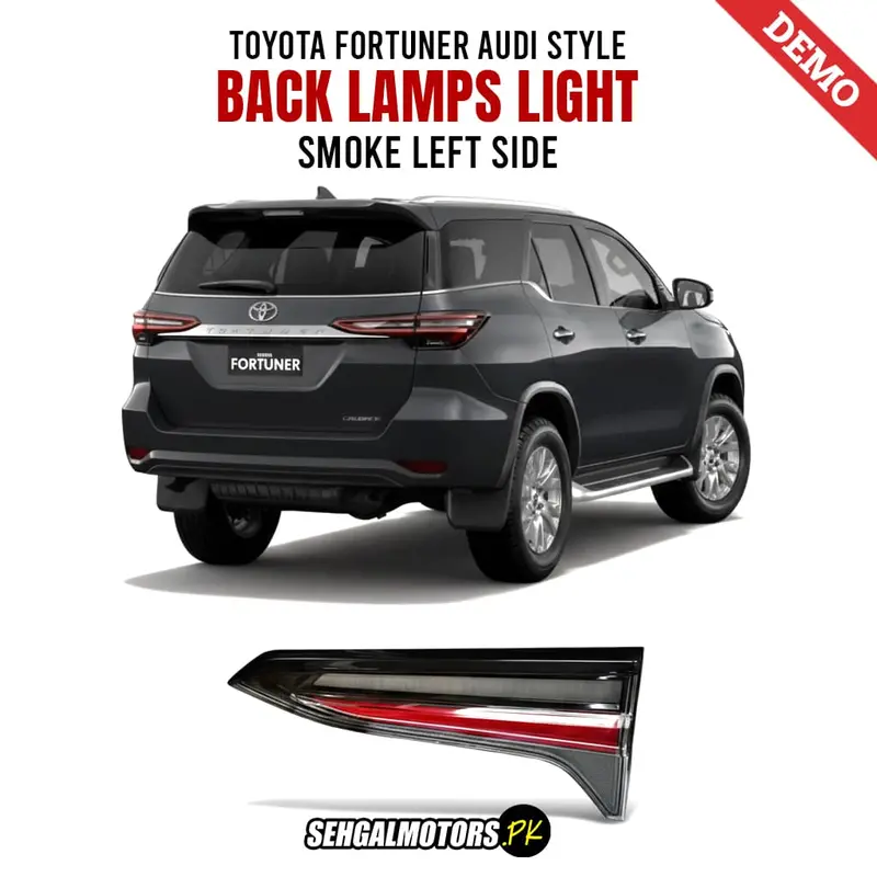 Toyota Fortuner Audi Style Back Lamps Light Smoke Left Side 2016 - 2024 1