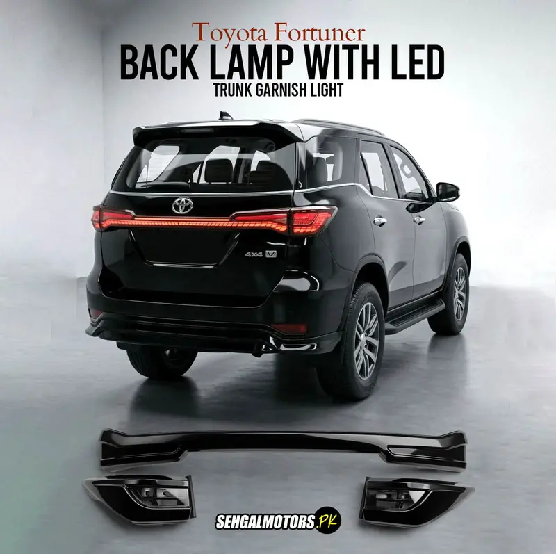 Toyota Fortuner Back Lamp With Led Trunk Garnish Light 1