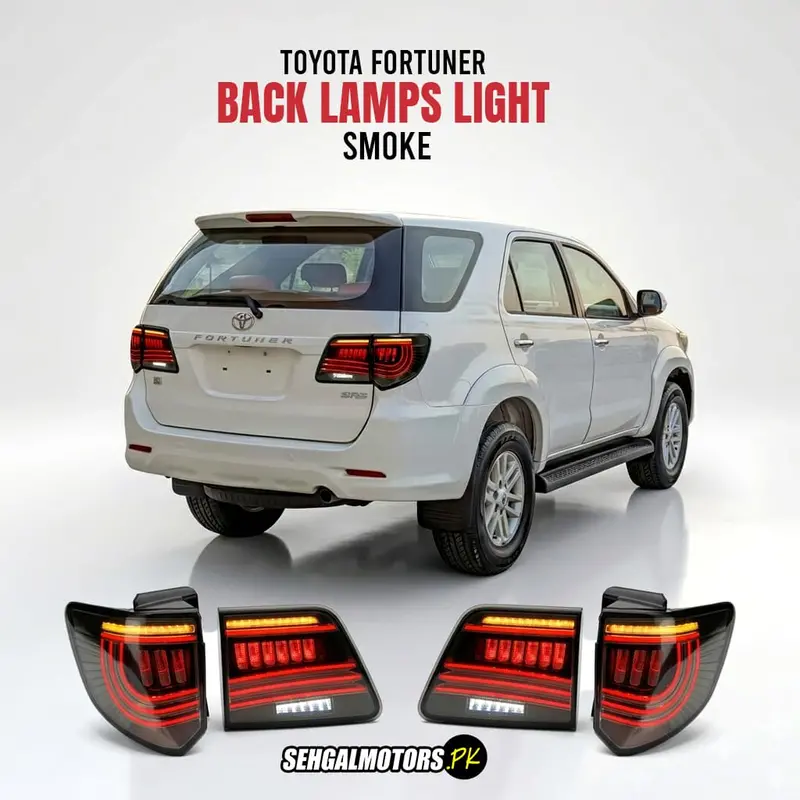 Toyota Fortuner Back Lamps Lights Smoke 1