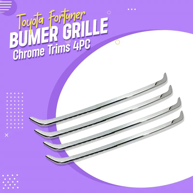 Toyota Fortuner Bumer Grille Chrome Trims 4Pc 2016 - 2021 1