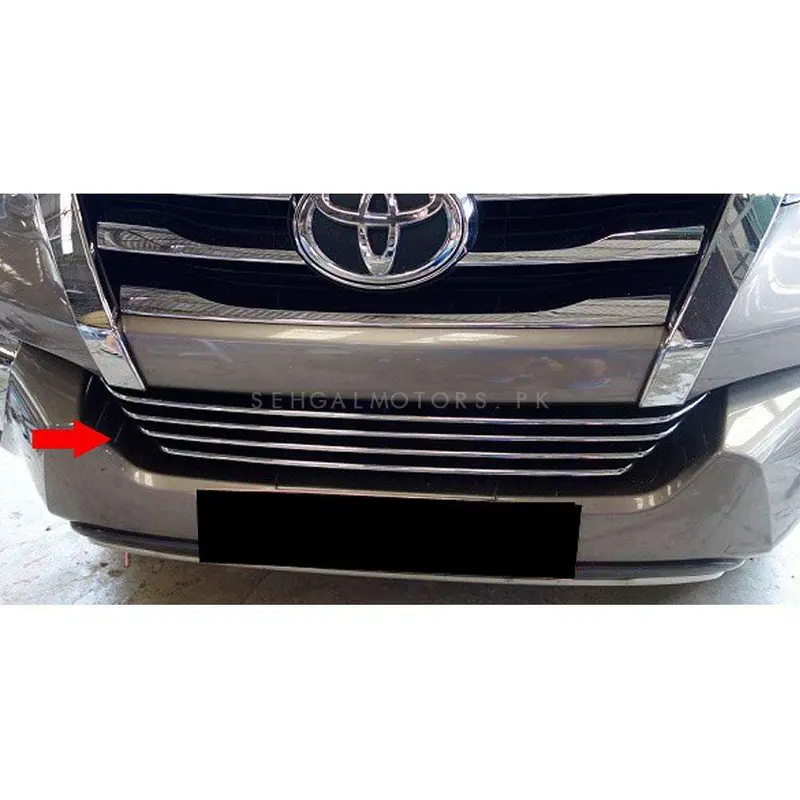 Toyota Fortuner Bumer Grille Chrome Trims 4Pc 2016 - 2021 2