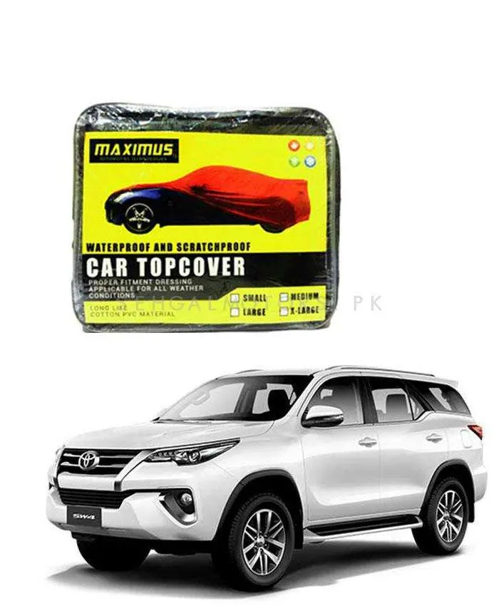 Toyota Fortuner Custom Maximus Non Woven Top Cover 2016 - 2024 - - Scratchproof And Waterproof - Without Belt 1