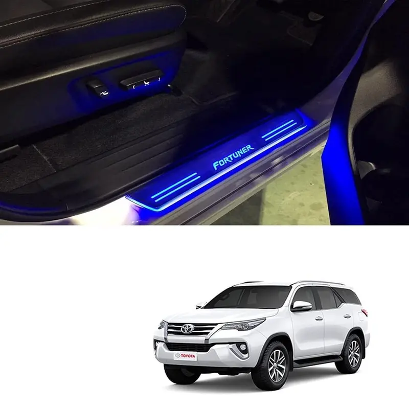 Toyota Fortuner Door Sill Plate Running Led Model 2017-2024 1