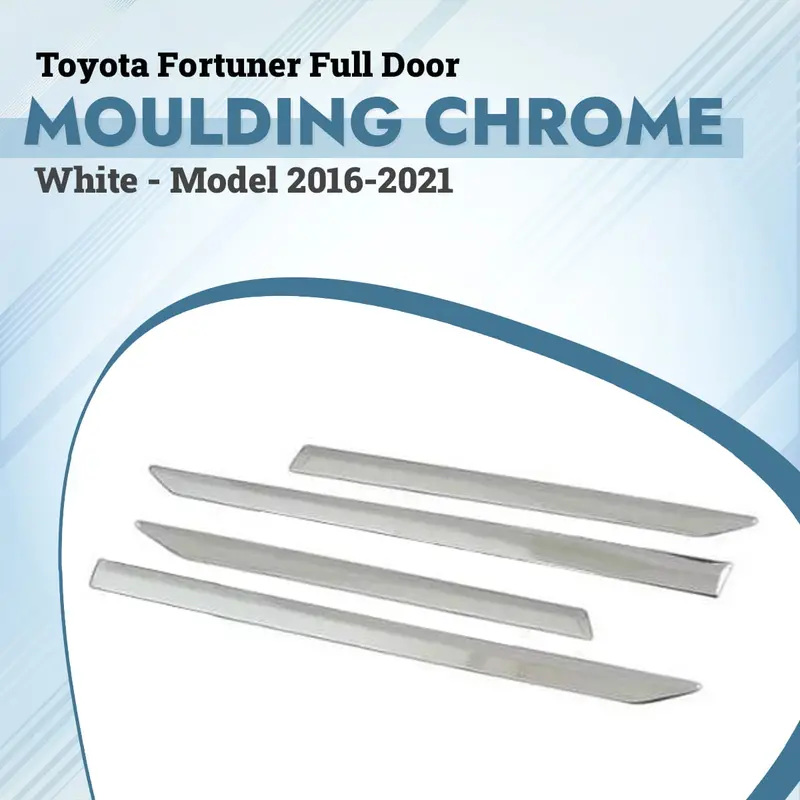 Toyota Fortuner Full Chrome Door Moulding White 2016 - 2021 1