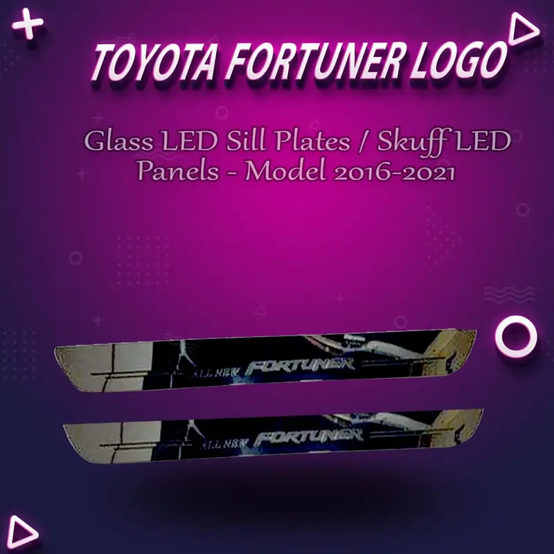 Toyota Fortuner Glass Led Sill Plates / Skuff Led Panels - Model 2016-2021 1