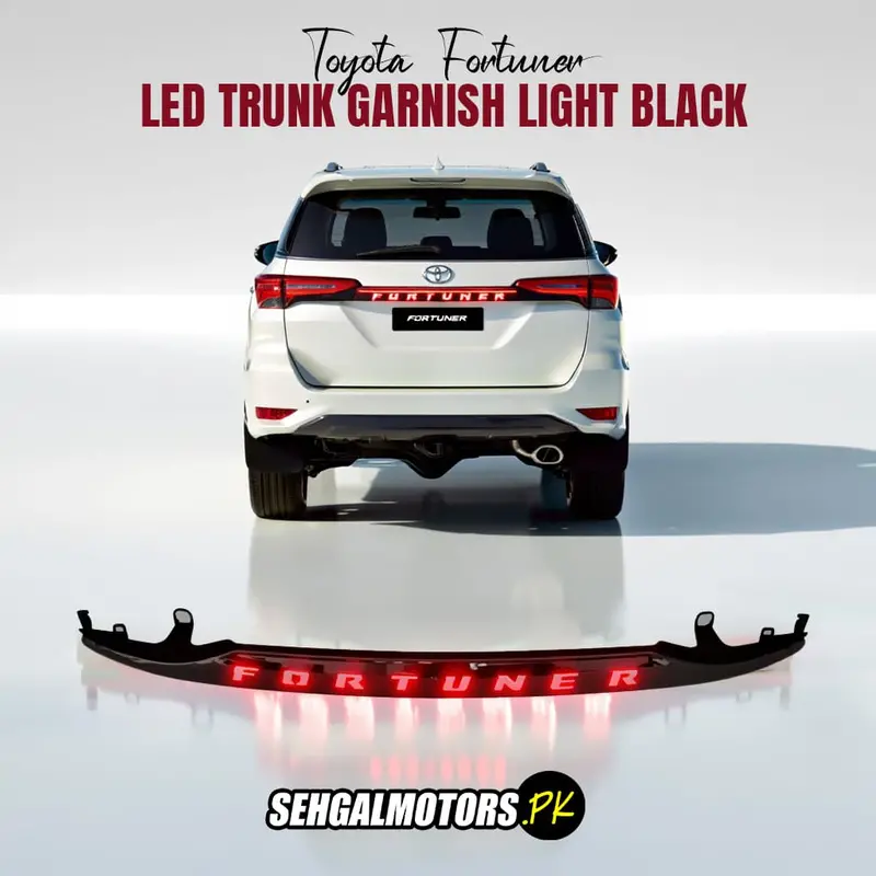 Toyota Fortuner Led Trunk Garnish Light Black 2016-2022 1