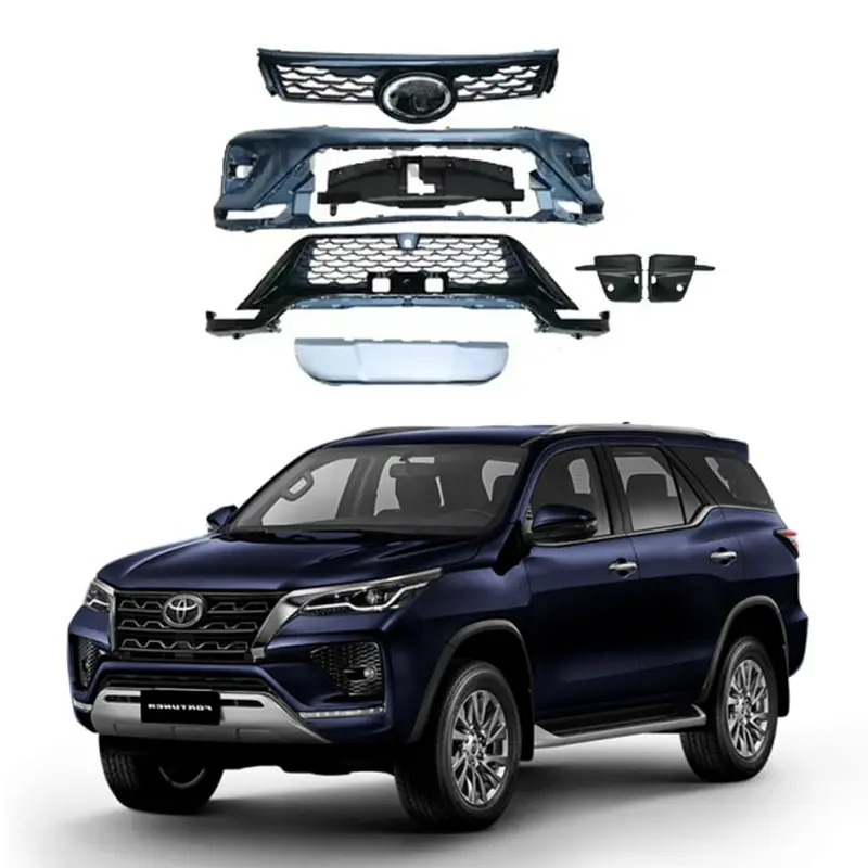 Toyota Fortuner Legender Gr Front Bumper 2016 - 2024 - Lower / Upper Grille Engine Shield Lower Plate Without Drl 1