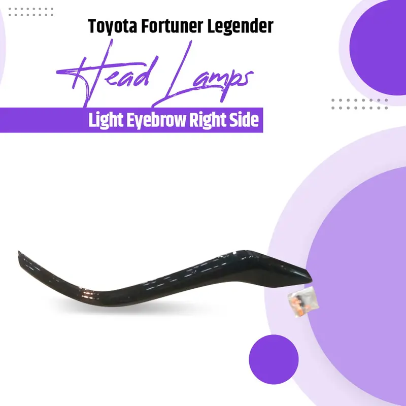 Toyota Fortuner Legender Head Lamps Eyebrow Right Side-Black 2022 - 2024 1