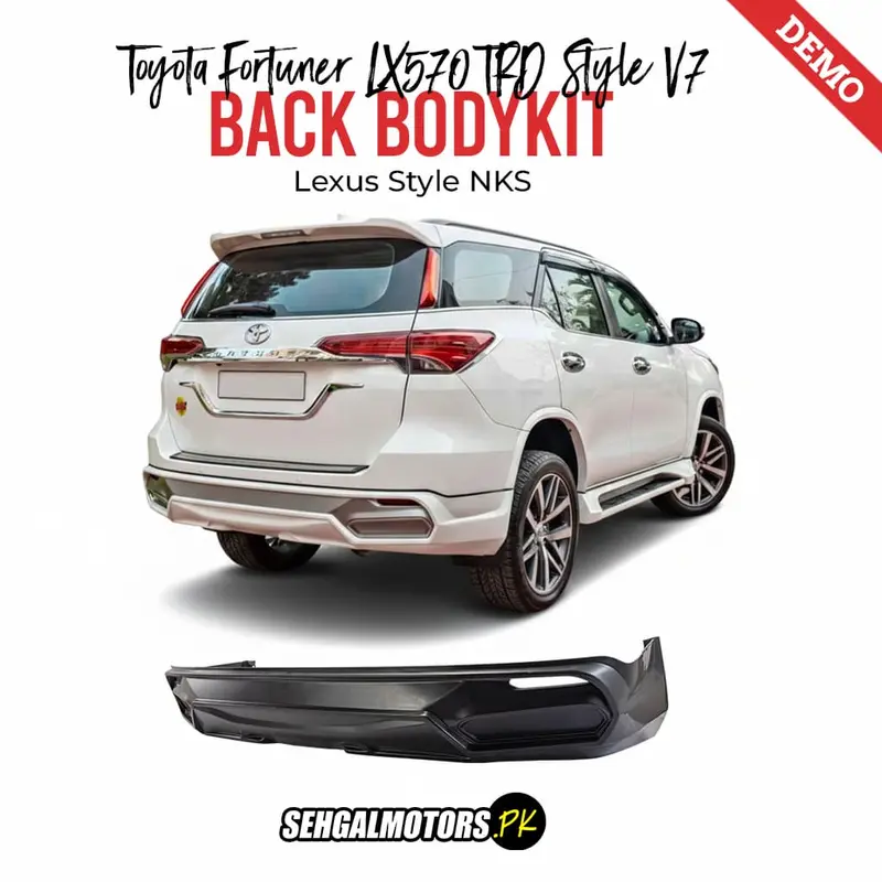 Toyota Fortuner Lx570 Lexus Style Nks Back Bodykit Trd Style V7 2016 - 2021 - Without Chrome 1 Pc 1