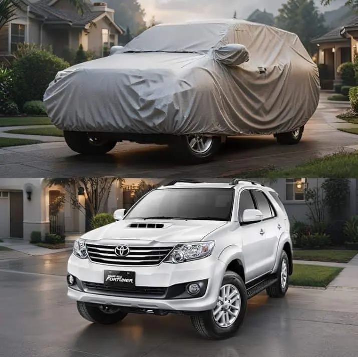 Toyota Fortuner Maximus Non Woven Car Top Cover 2013 - 2016 - - Scratchproof And Waterproof - Without Belt 1