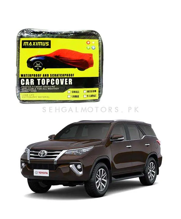 Toyota Fortuner Maximus Non Woven Top Cover 2016 - 2024 - - Scratchproof And Waterproof - Without Belt 1