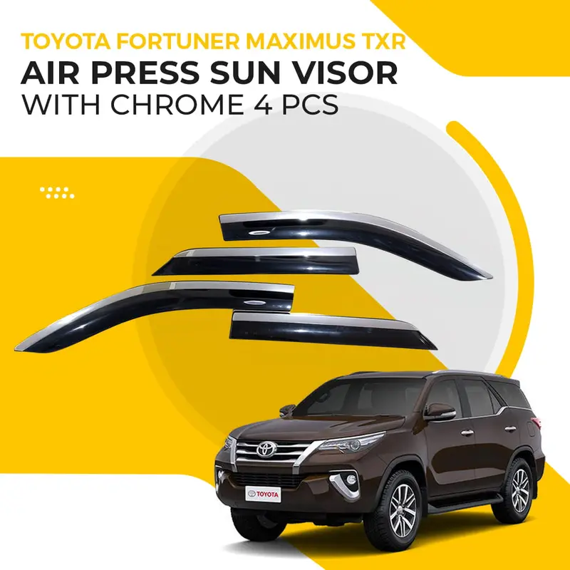Toyota Fortuner Maximus Txr Air Press Sun Visor With Chrome 4 Pcs 2016 - 2021 1